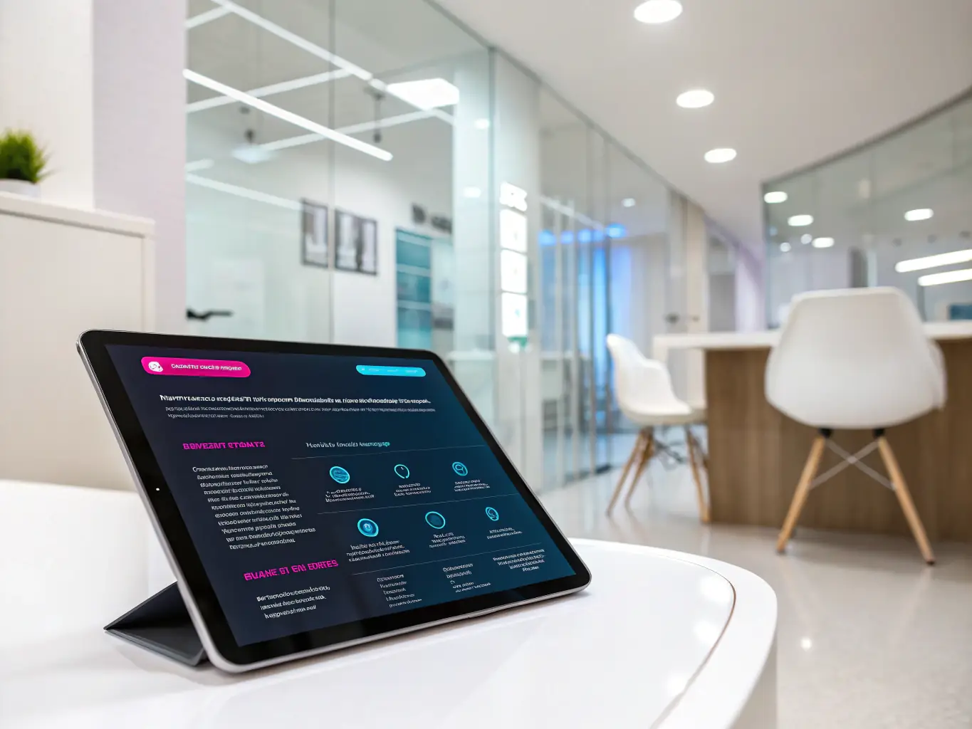 A mobile phone displaying a dental website with a responsive design, highlighting its adaptability to different screen sizes and devices.