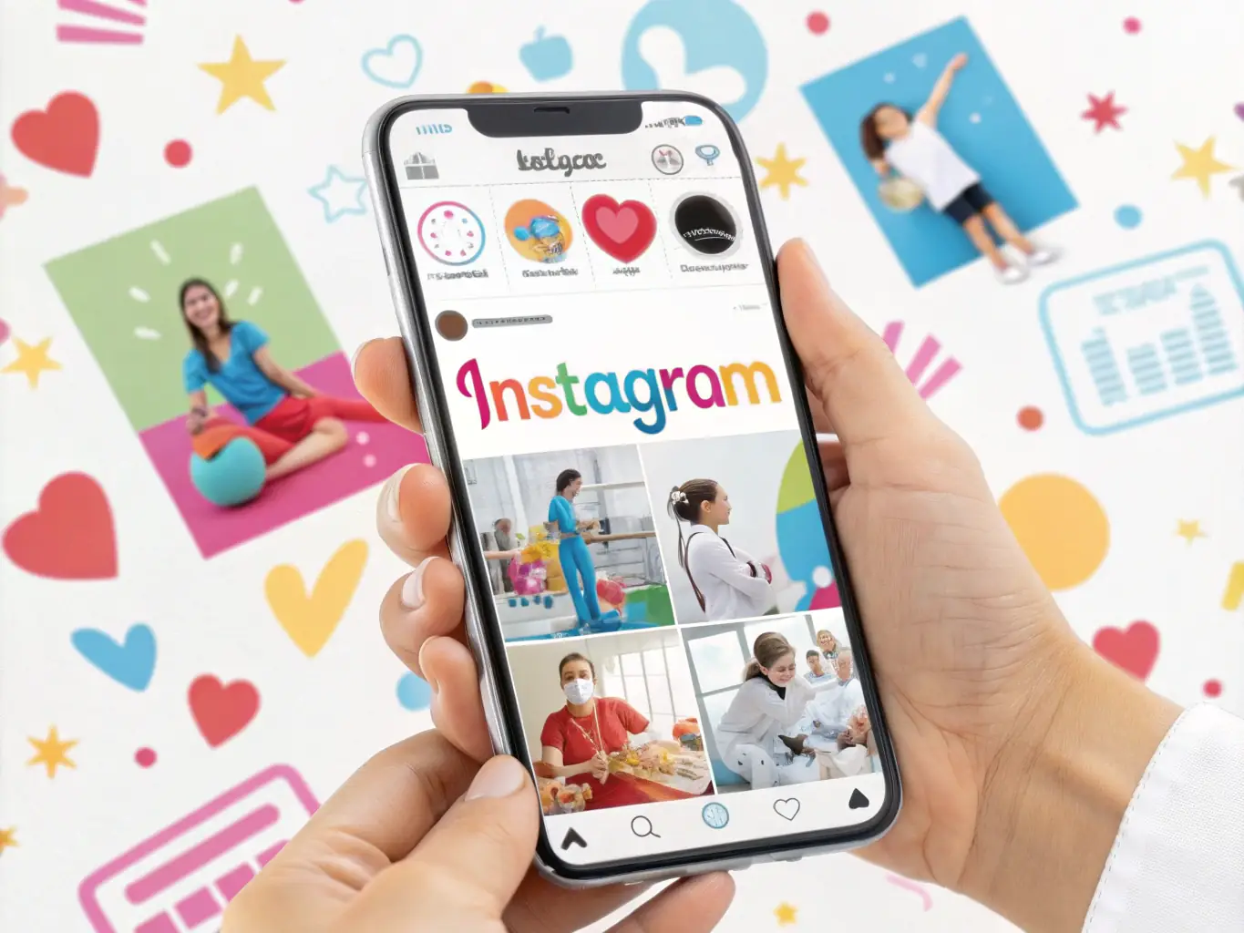 A social media feed showcasing engaging content and patient interactions for a medical office, demonstrating effective social media strategy.
